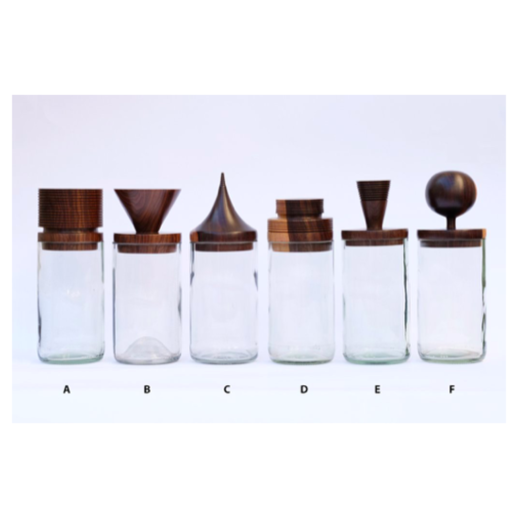 Glass Jars with Wood Tops