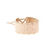 Narrow Leather Cuff, Pink, gold